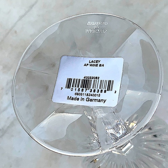 WATERFORD LACEY WINE CRYSTAL GOBLETS SET OF 4 - Picture 6 of 8